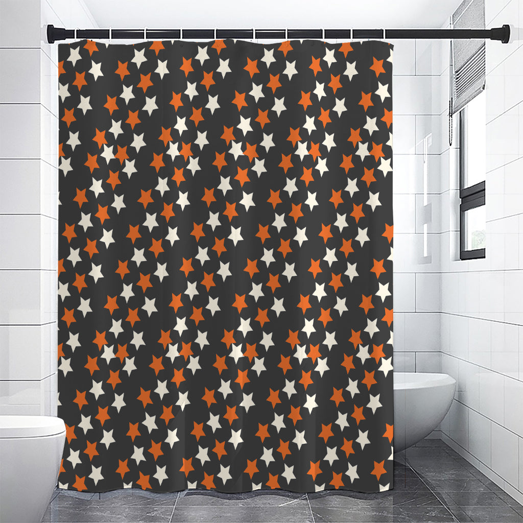 Halloween Star Pattern Print Shower Curtain