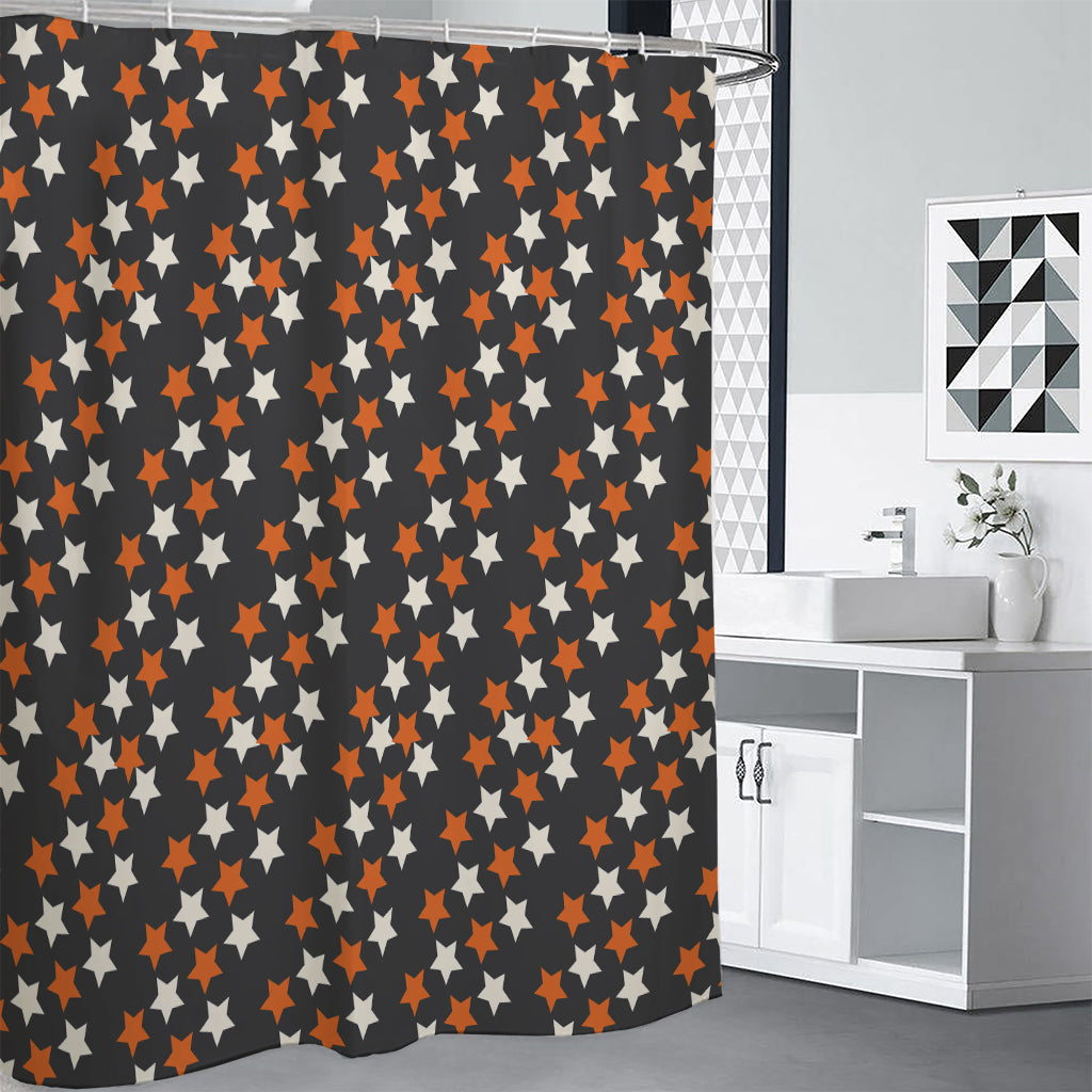 Halloween Star Pattern Print Shower Curtain