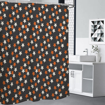 Halloween Star Pattern Print Shower Curtain