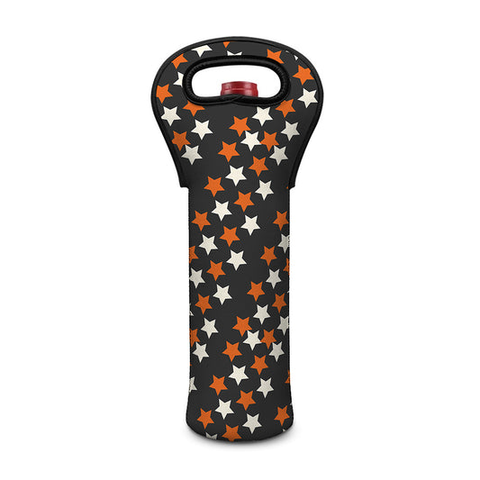 Halloween Star Pattern Print Single Neoprene Wine Tote