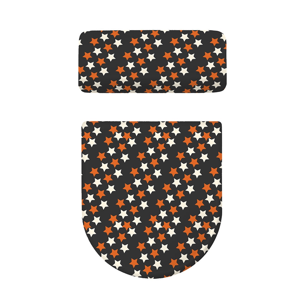 Halloween Star Pattern Print Toilet Lid And Tank Cover Set