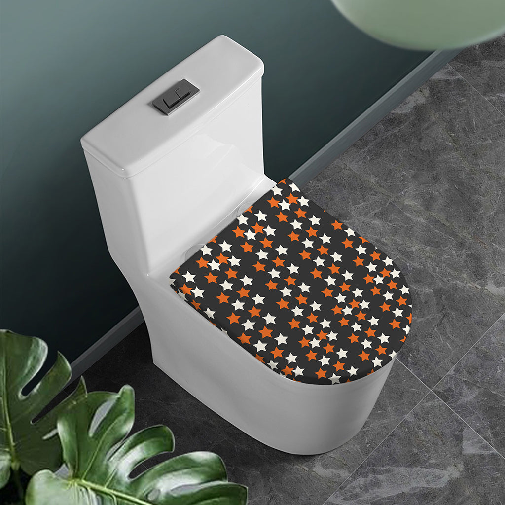 Halloween Star Pattern Print Toilet Lid Cover