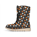 Halloween Star Pattern Print Winter Boots