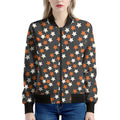 Halloween Star Pattern Print Women's Bomber Jacket