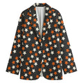 Halloween Star Pattern Print Women's Cotton Blazer