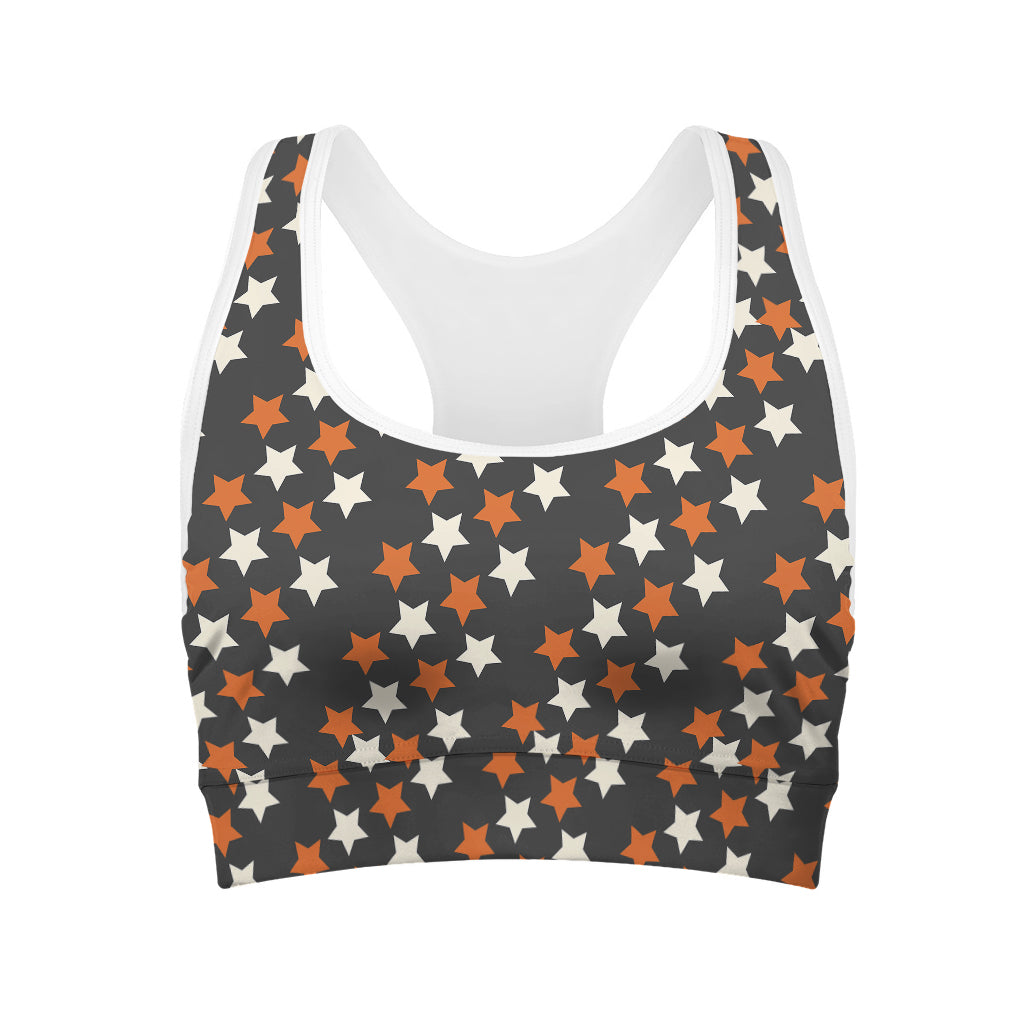 Halloween Star Pattern Print Women's Sports Bra