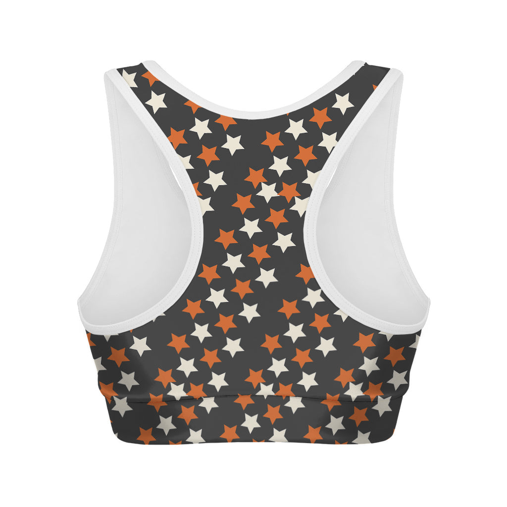 Halloween Star Pattern Print Women's Sports Bra