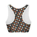 Halloween Star Pattern Print Women's Sports Bra