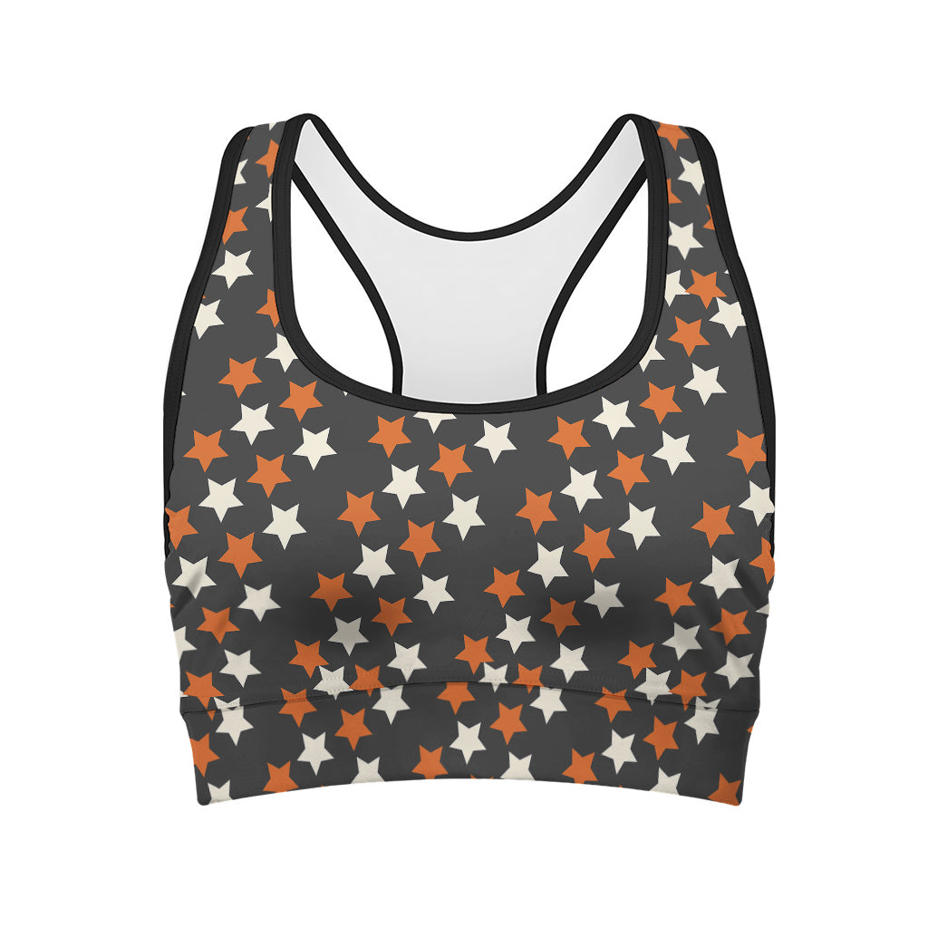 Halloween Star Pattern Print Women's Sports Bra
