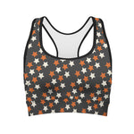 Halloween Star Pattern Print Women's Sports Bra