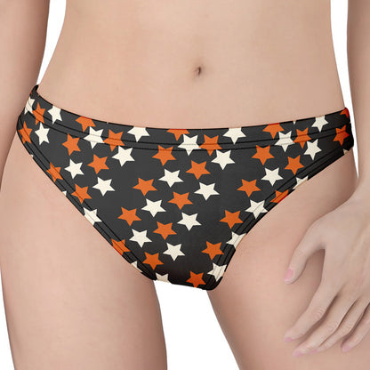 Halloween Star Pattern Print Women's Thong