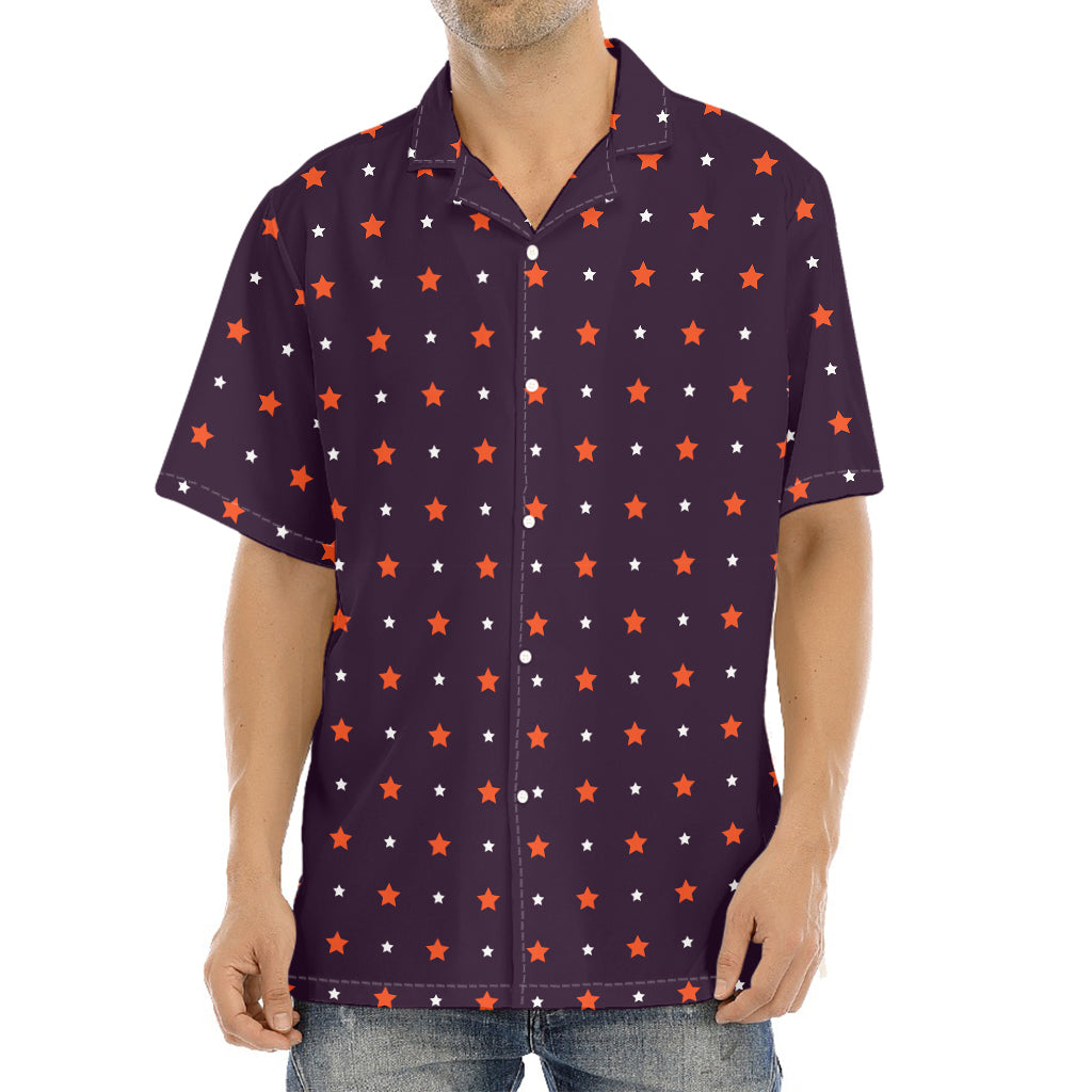Halloween Stars Pattern Print Aloha Shirt
