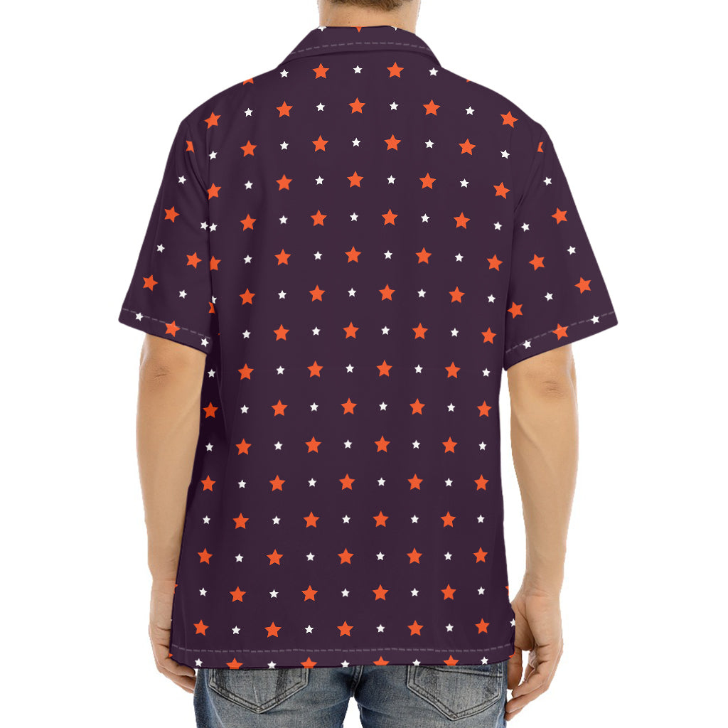 Halloween Stars Pattern Print Aloha Shirt