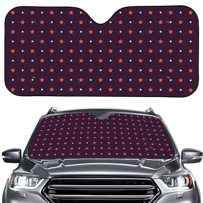 Halloween Stars Pattern Print Car Windshield Sun Shade