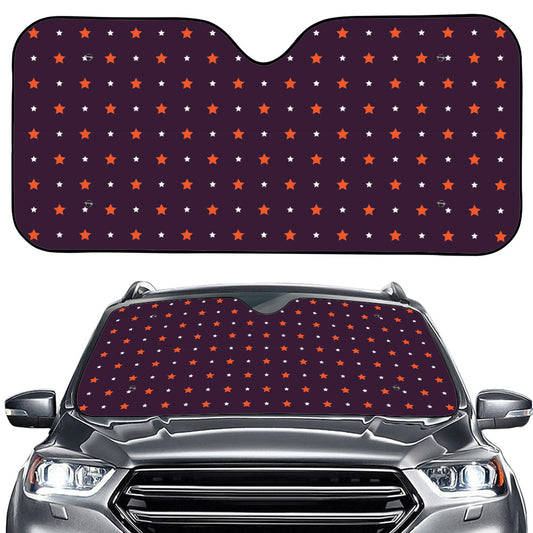 Halloween Stars Pattern Print Car Windshield Sun Shade