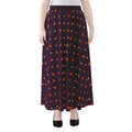 Halloween Stars Pattern Print Chiffon Maxi Skirt