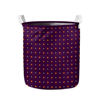 Halloween Stars Pattern Print Collapsible Laundry Basket