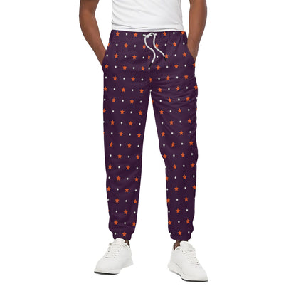 Halloween Stars Pattern Print Cotton Pants