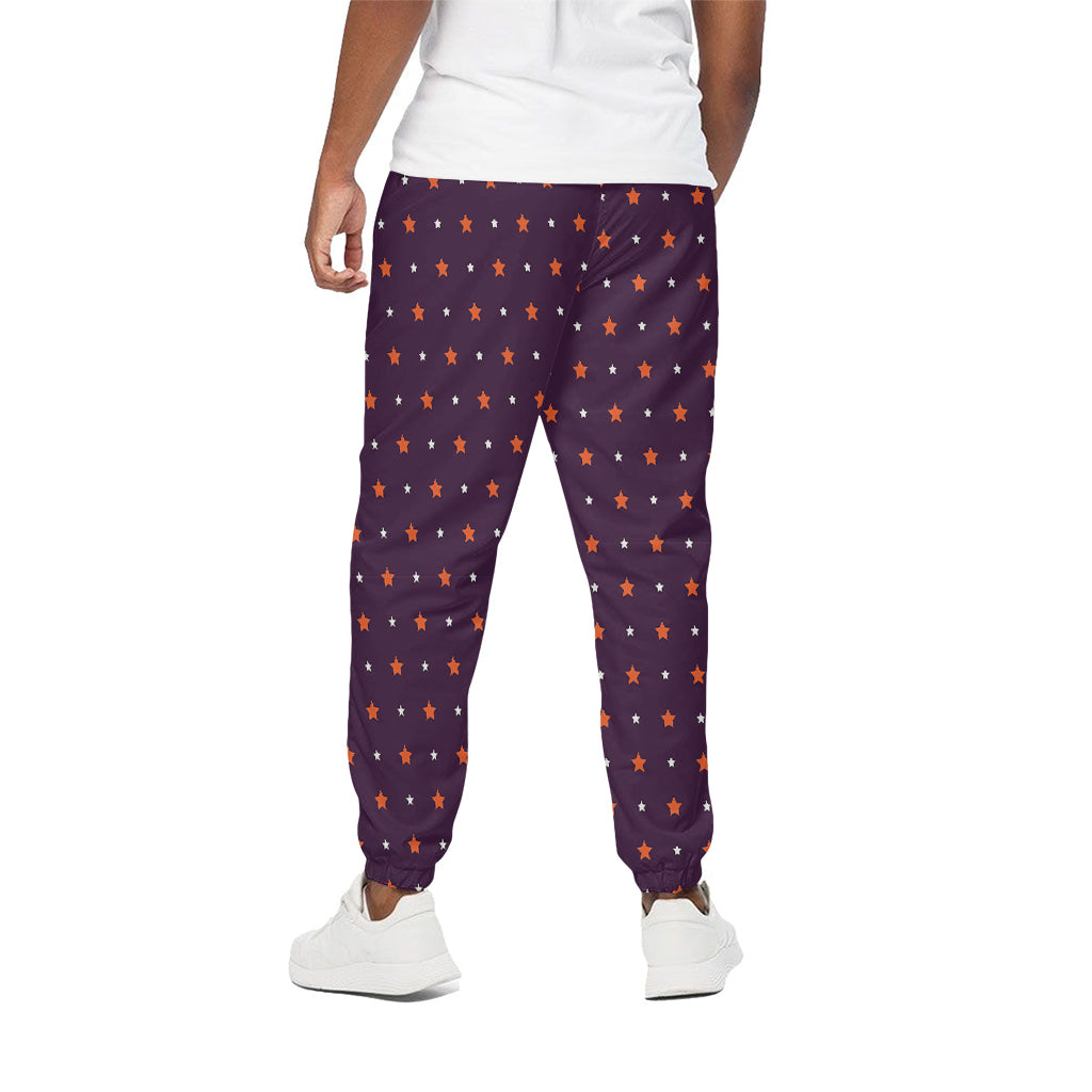 Halloween Stars Pattern Print Cotton Pants