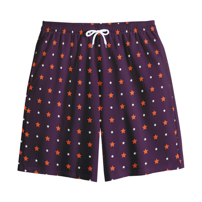 Halloween Stars Pattern Print Cotton Shorts