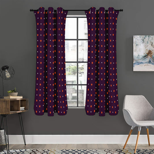 Halloween Stars Pattern Print Curtain