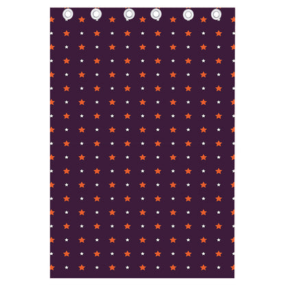 Halloween Stars Pattern Print Curtain