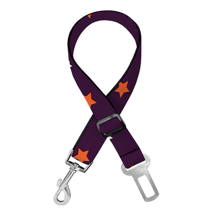 Halloween Stars Pattern Print Dog Seat Belt