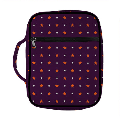 Halloween Stars Pattern Print Front Pocket Bible Bag