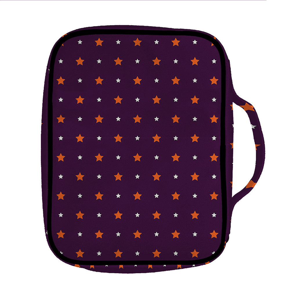 Halloween Stars Pattern Print Front Pocket Bible Bag