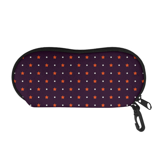 Halloween Stars Pattern Print Glasses Case
