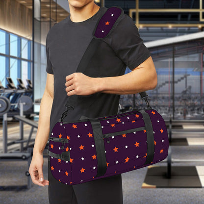 Halloween Stars Pattern Print Gym Bag