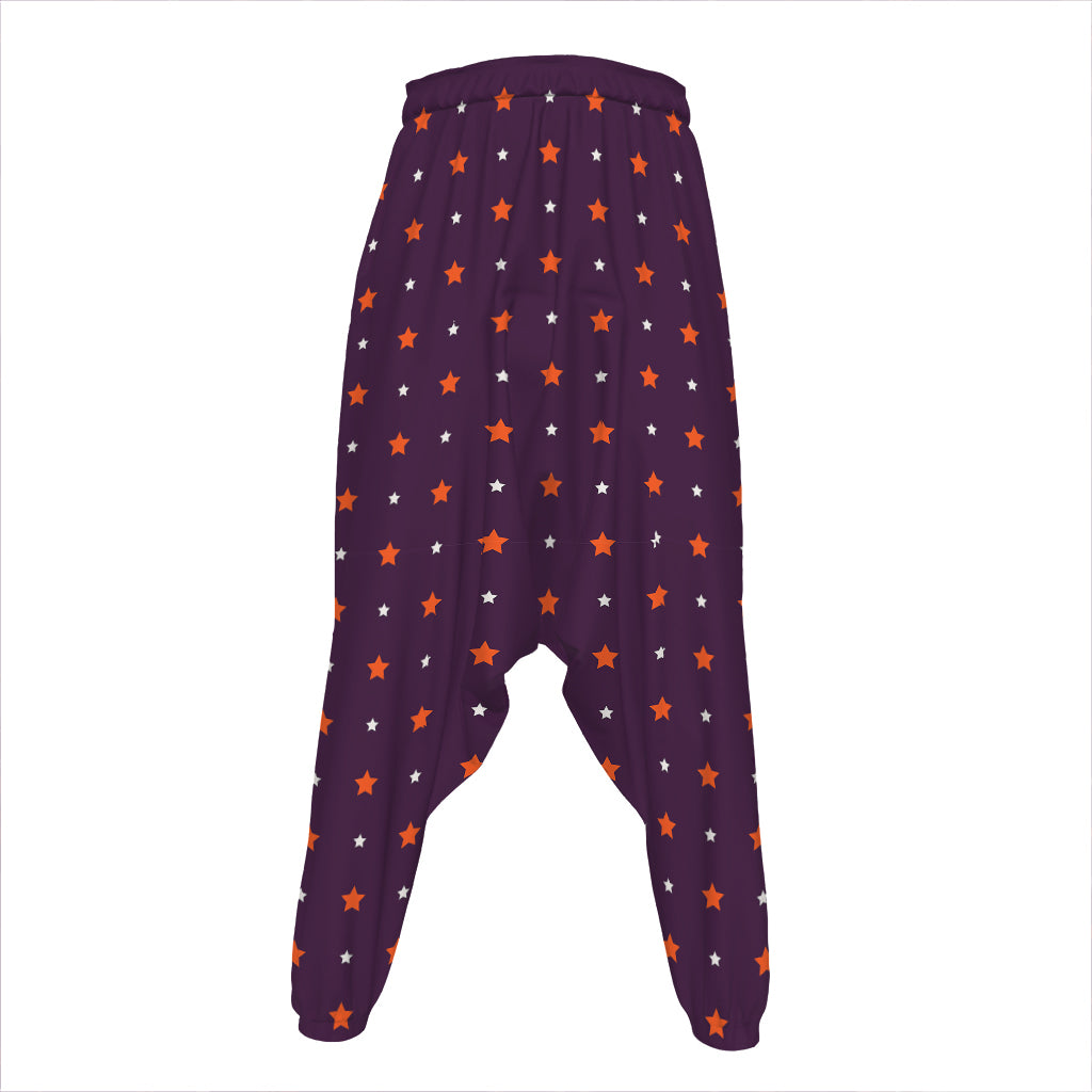 Halloween Stars Pattern Print Hammer Pants