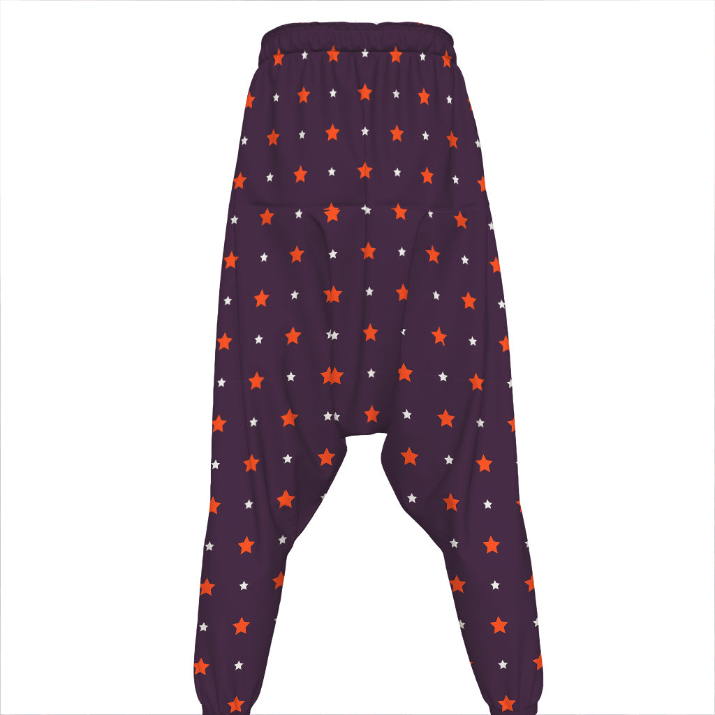 Halloween Stars Pattern Print Hammer Pants