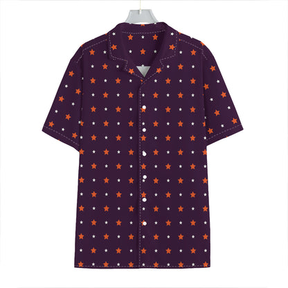 Halloween Stars Pattern Print Hawaiian Shirt