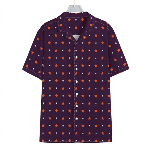 Halloween Stars Pattern Print Hawaiian Shirt