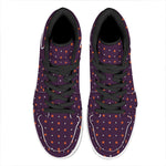 Halloween Stars Pattern Print High Top Leather Sneakers