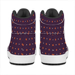 Halloween Stars Pattern Print High Top Leather Sneakers