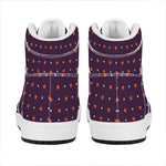 Halloween Stars Pattern Print High Top Leather Sneakers