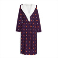 Halloween Stars Pattern Print Hooded Bathrobe