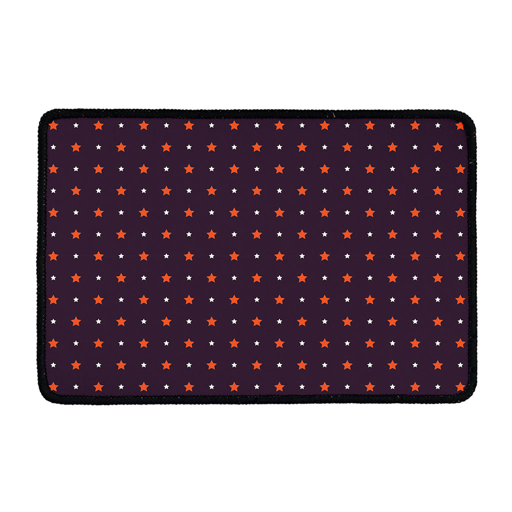 Halloween Stars Pattern Print Kitchen Mat