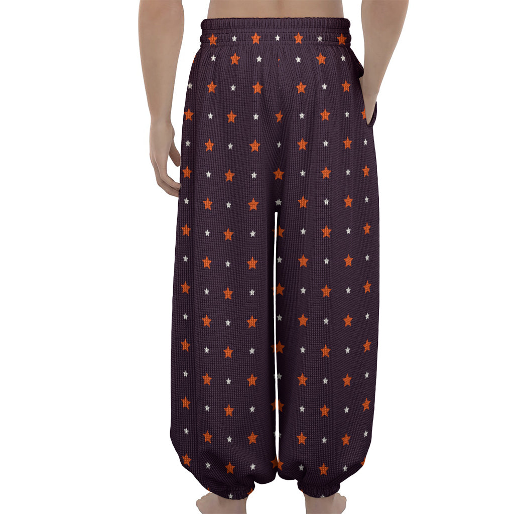 Halloween Stars Pattern Print Lantern Pants
