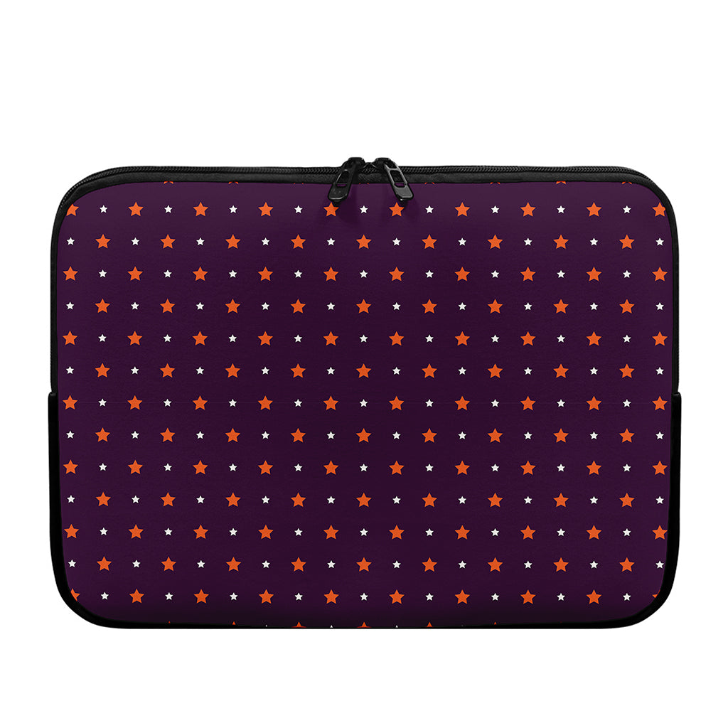 Halloween Stars Pattern Print Laptop Sleeve