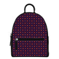 Halloween Stars Pattern Print Leather Backpack