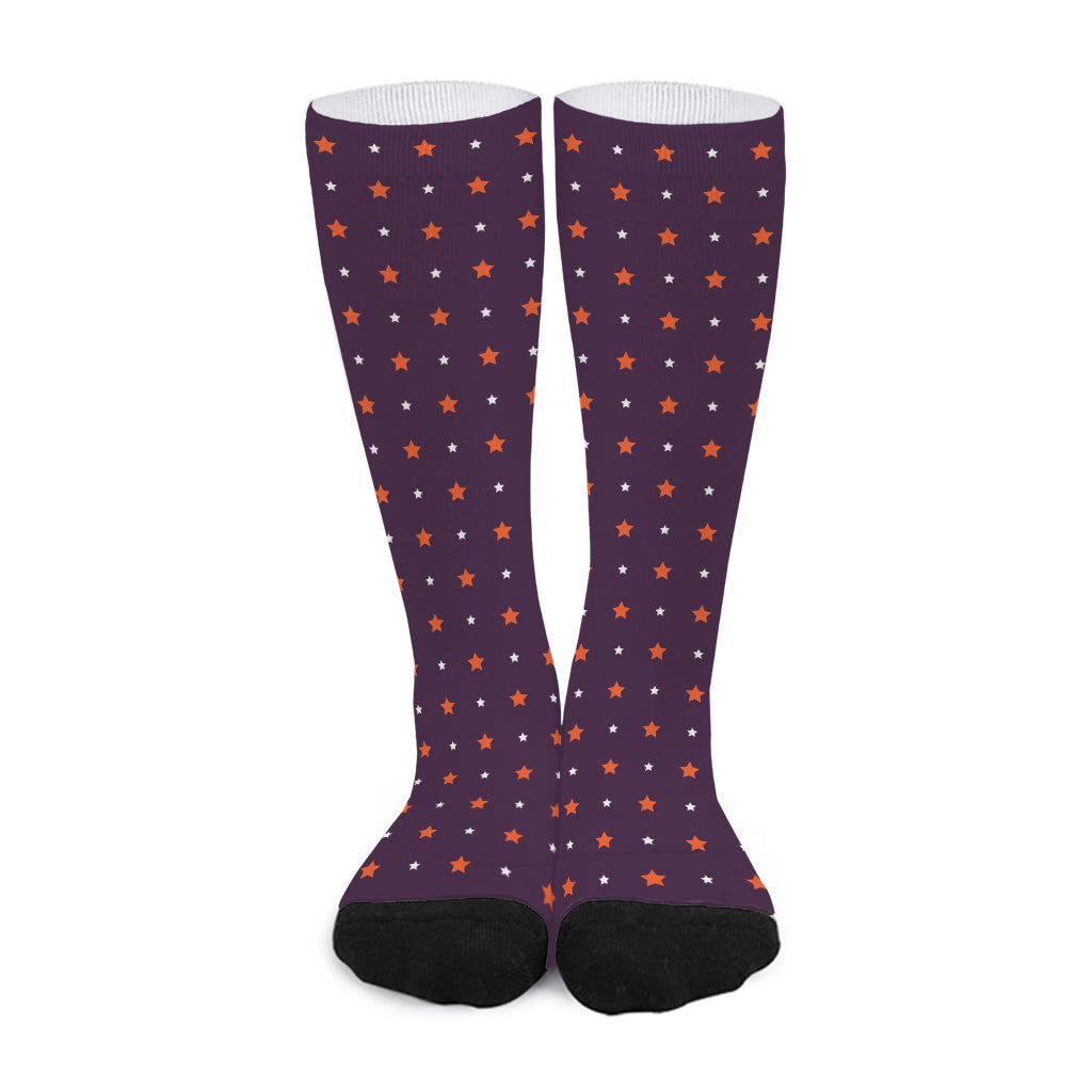 Halloween Stars Pattern Print Long Socks