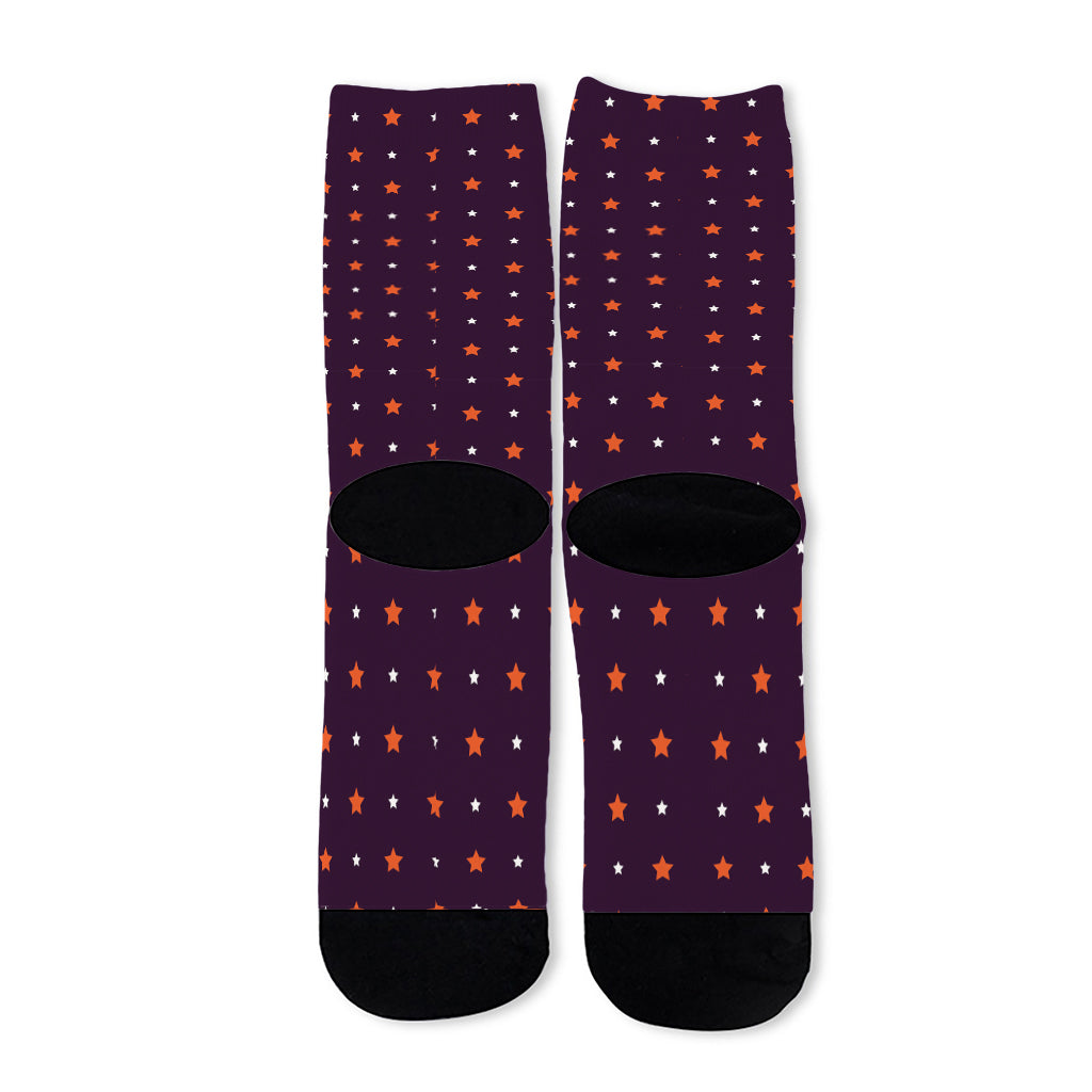 Halloween Stars Pattern Print Long Socks
