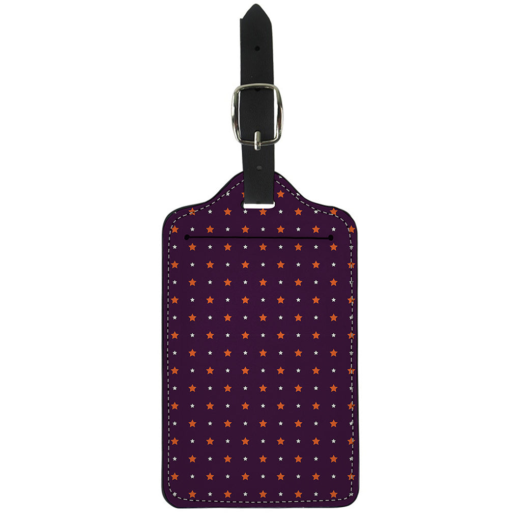 Halloween Stars Pattern Print Luggage Tag