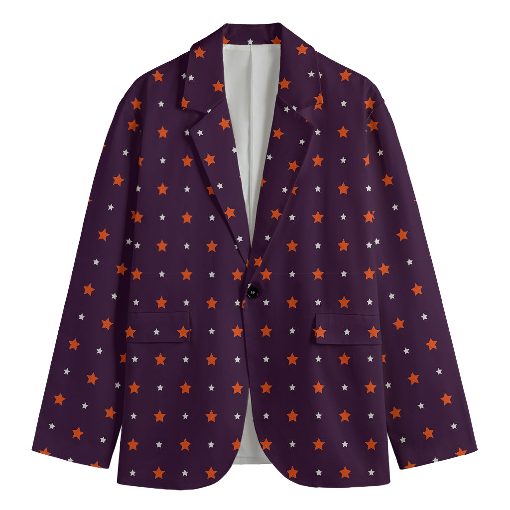 Halloween Stars Pattern Print Men's Blazer