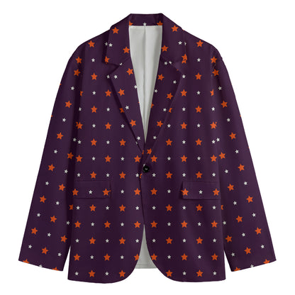 Halloween Stars Pattern Print Men's Blazer