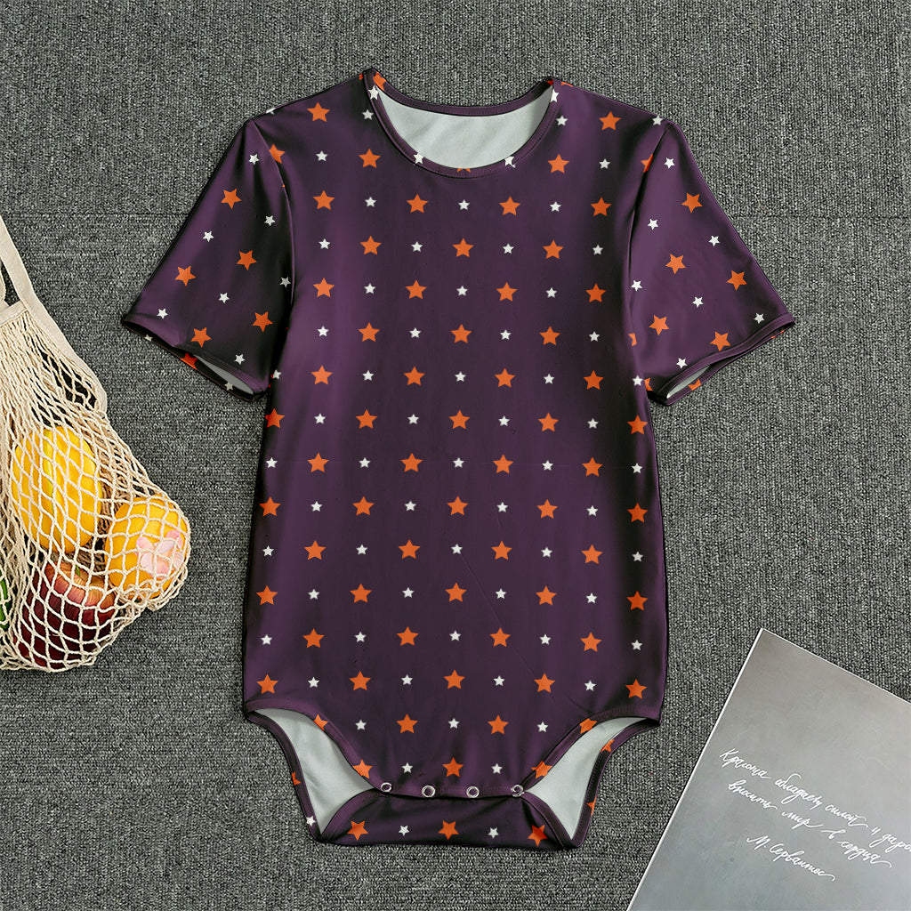 Halloween Stars Pattern Print Men's Bodysuit