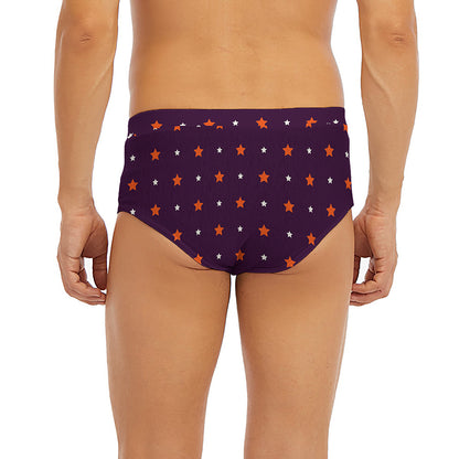 Halloween Stars Pattern Print Men's Briefs